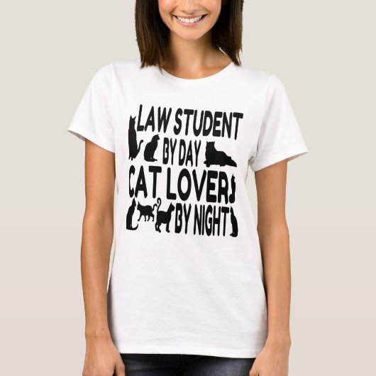 猫好き法学生 Tシャツ (正面)