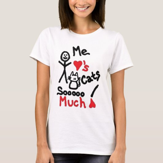 猫好き漫画 Tシャツ (正面)