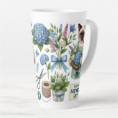 猫好き父の願う猫パパ カフェラテマグ (右アングル)