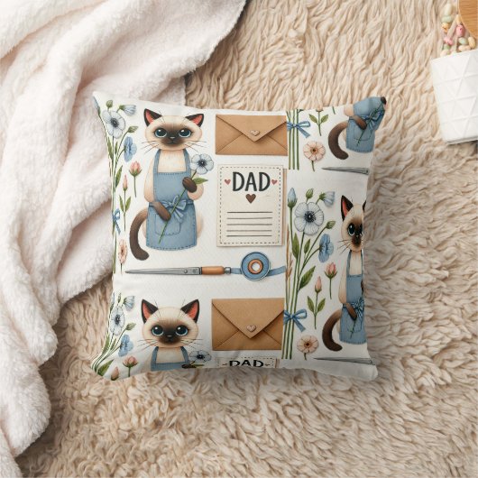 猫好き父の願う猫パパ クッション (ブランケット)