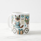 猫好き父の願う猫パパ コーヒーマグカップ (正面左)