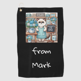 猫好き父の願う猫パパ ゴルフタオル