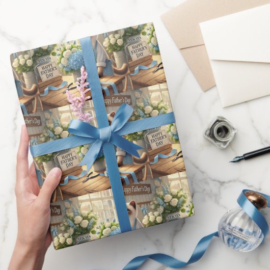 猫好き父の願う猫パパ ラッピングペーパー (ギフト)