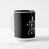 猫好き猫と人が大好き ツートーンマグカップ (正面左)
