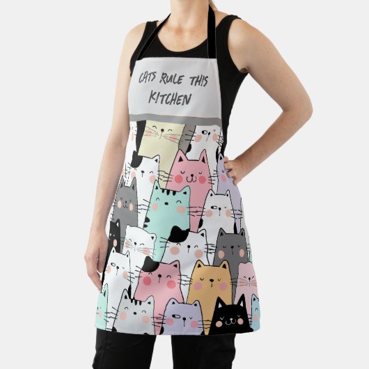 猫好き猫ユーモアキッチン エプロン (インサイチュ)