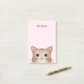 猫好き甘い子猫あなたの名前を見て ポストイット (デスク上)