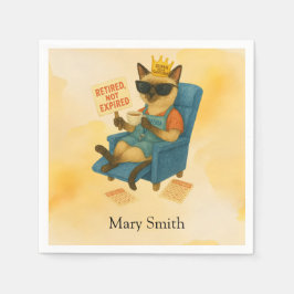 猫好き用の食事を提供するランチレディ スタンダードカクテルナプキン