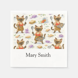 猫好き用の食事を提供するランチレディ スタンダードカクテルナプキン