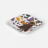 猫好き用ピックボールハローウィンパーティ ペーパープレート (傾斜あり)