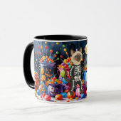 猫好き用ピックボールハローウィンパーティ マグカップ (正面左)