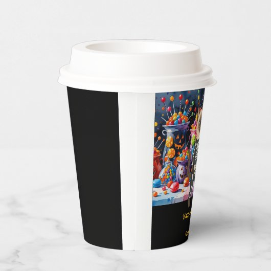 猫好き用ピックボールハローウィンパーティ 紙コップ (右)