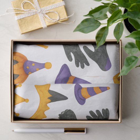 猫好き用ピックボールハローウィンパーティ 薄葉紙 (ギフト)