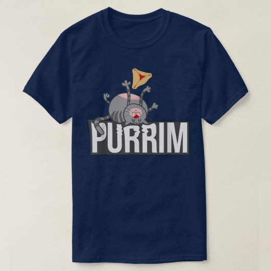 猫好き用プリムPurr Purimの衣装 Tシャツ (デザイン正面)