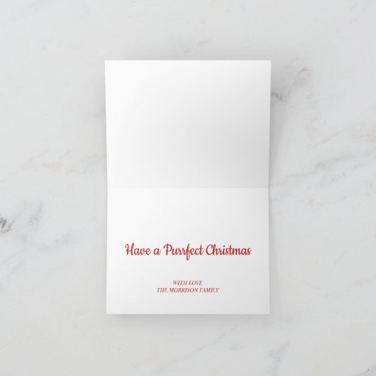 猫好き用メウイクリスマスカード シーズンカード (内部)