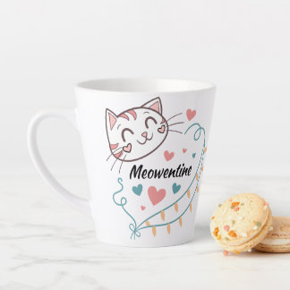 猫好き用Meowentine飲み物用品デザイン カフェラテマグ