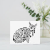 猫好き白黒猫 ポストカード (スタンド正面)