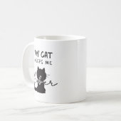 猫好き社会 コーヒーマグカップ (正面左)
