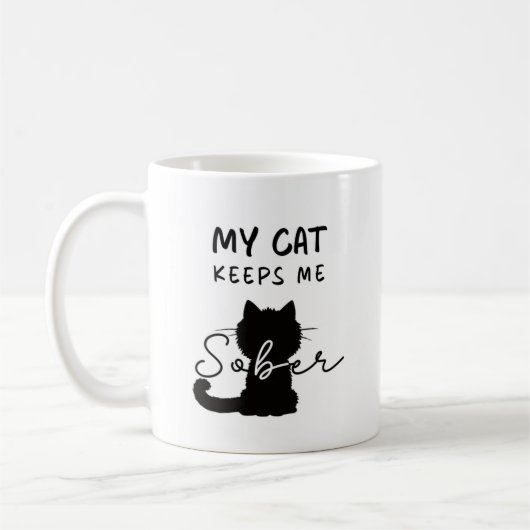 猫好き社会 コーヒーマグカップ (左)