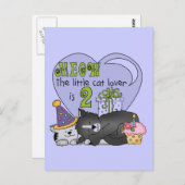 猫好き第2回誕生日Tシャツとギフト ポストカード (正面/裏面)