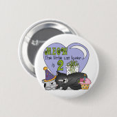 猫好き第2回誕生日Tシャツとギフト 缶バッジ (正面&裏面)