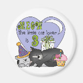 猫好き第3期Tシャツとギフト マグネット (正面)