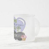 猫好き第4回誕生日Tシャツとギフト フロストグラスマグカップ (正面右)