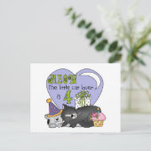 猫好き第4回誕生日Tシャツとギフト ポストカード (スタンド正面)