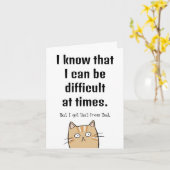 猫好き簡単カスタマイズおもしろい可能マザーズ日 カード (黄色い花)