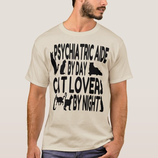 猫好き精神医官 Tシャツ (正面)