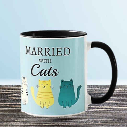 猫好き結婚したのおもしろいギフトマグ マグカップ