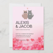 猫好き結婚式招待状 招待状 (正面)