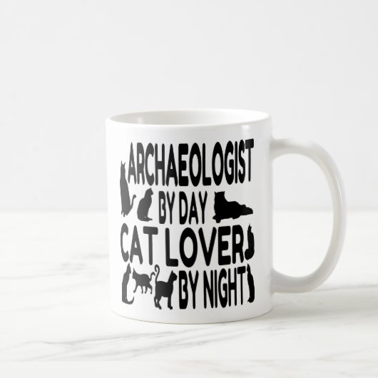 猫好き考古学者 コーヒーマグカップ (右)