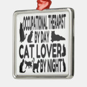 猫好き職業セラピスト メタルオーナメント (左)