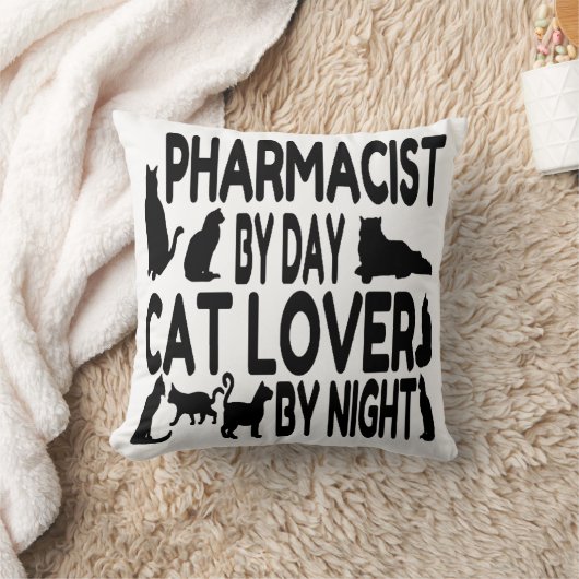 猫好き薬剤師 クッション (ブランケット)