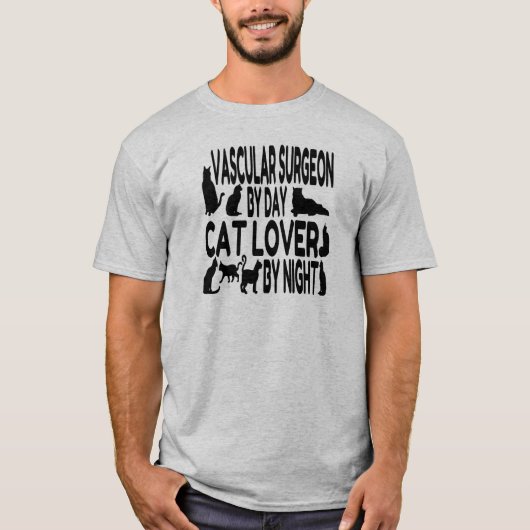 猫好き血管外科医 Tシャツ (正面)