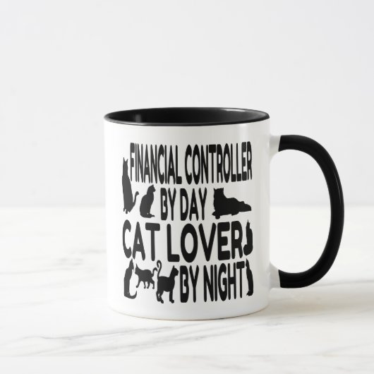 猫好き財務管理者 マグカップ (右)