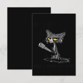 猫好き贈与 |愛猫のプレゼント サンキューカード (正面/裏面)