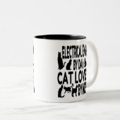 猫好き電気技師 ツートーンマグカップ (正面右)