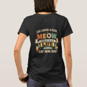 猫好き面白いグラフィックTシャツ Tシャツ (裏面)