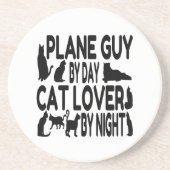 猫好き飛行機ガイ コースター (正面)