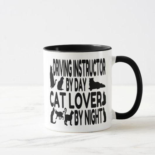 猫好き駆動インストラクター マグカップ (右)
