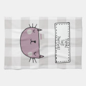 猫好き魅力的のパーフェクトバッファロープレイド キッチンタオル (横)