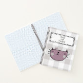 猫好き魅力的のパーフェクトバッファロープレイド ノートブック (内部)