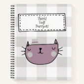 猫好き魅力的のパーフェクトバッファロープレイド ノートブック (正面)