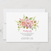 猫好き60誕生日招待状猫キャラクター 招待状 (裏面)