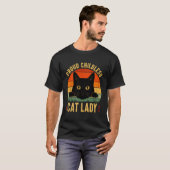 猫好き、おかしい猫好き Tシャツ (正面フル)