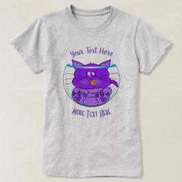 猫好き おもしろい| Cat in Fishbowl Tシャツ