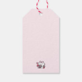 猫好き – かわいいバレンタインの猫デザイン ギフトタグ (裏面)