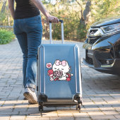 猫好き – かわいいバレンタインの猫デザイン シール (スーツケースインサイチュ)