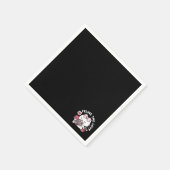 猫好き – かわいいバレンタインの猫デザイン スタンダードカクテルナプキン (角)